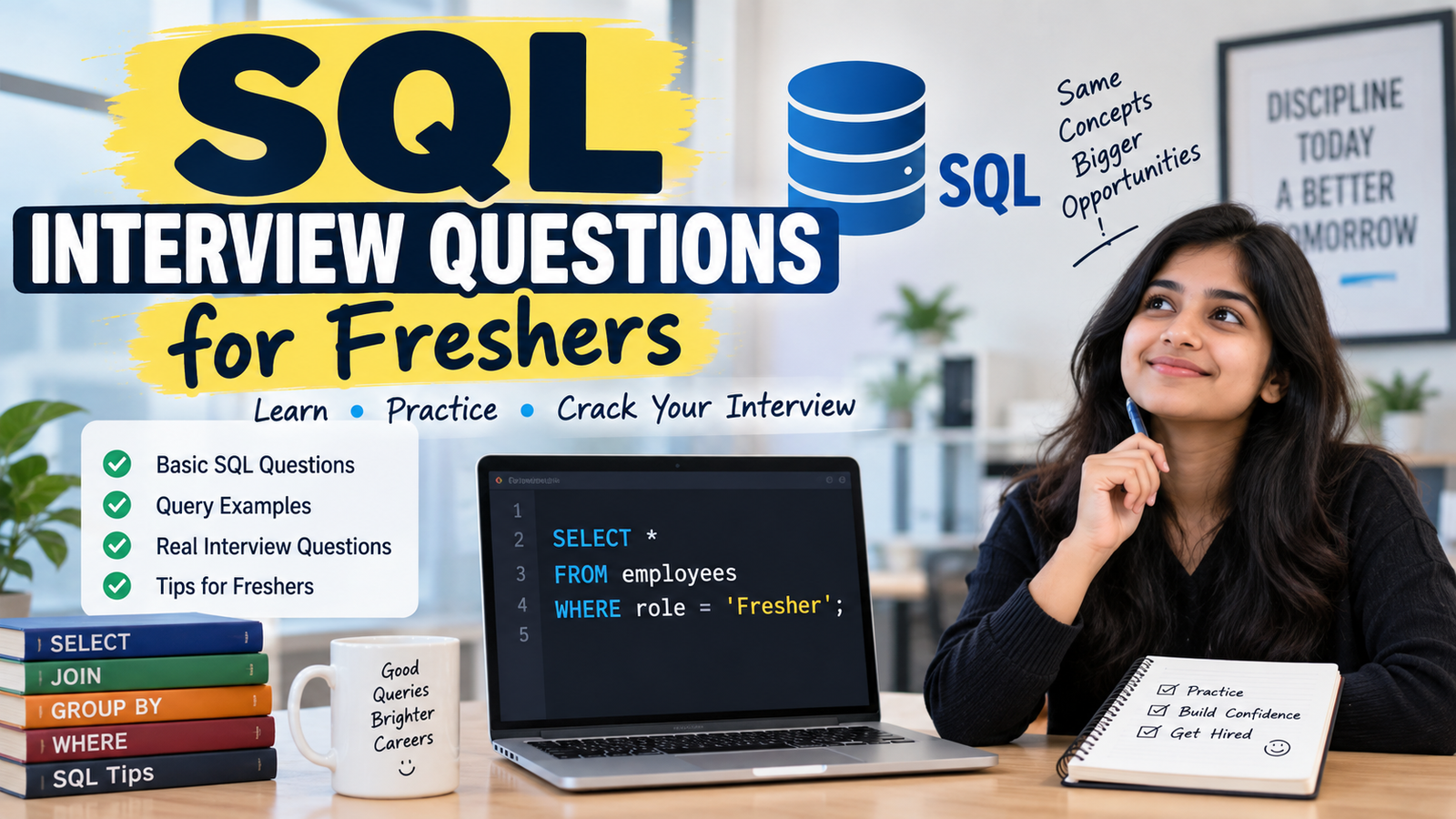 SQL interview questions for freshers